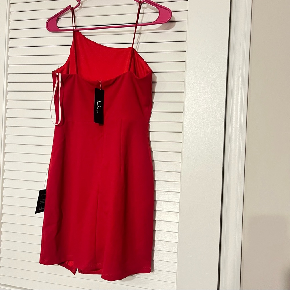Lulu's Vibrant Red spaghetti Dress NWT - Picture 2 of 5